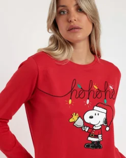 Admas Lingerie, Nuit|Pyjama femme Ho Ho Ho rouge