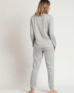 Admas Lingerie, Nuit|Pyjama Pink Hearts C gris chiné