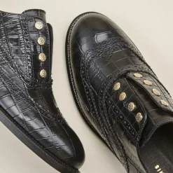 Cosmoparis Derbies|Richelieus en Cuir Esoline noires