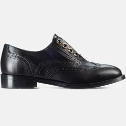 Cosmoparis Derbies|Richelieus en Cuir Esoline noires