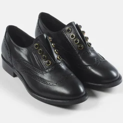 Cosmoparis Derbies|Richelieus en Cuir Esoline noires