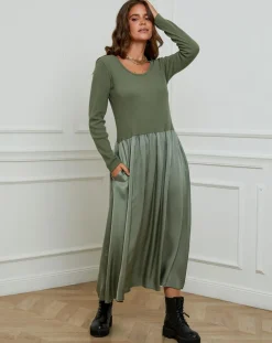 Alice & Charlotte Robes|Robe Alicia kaki