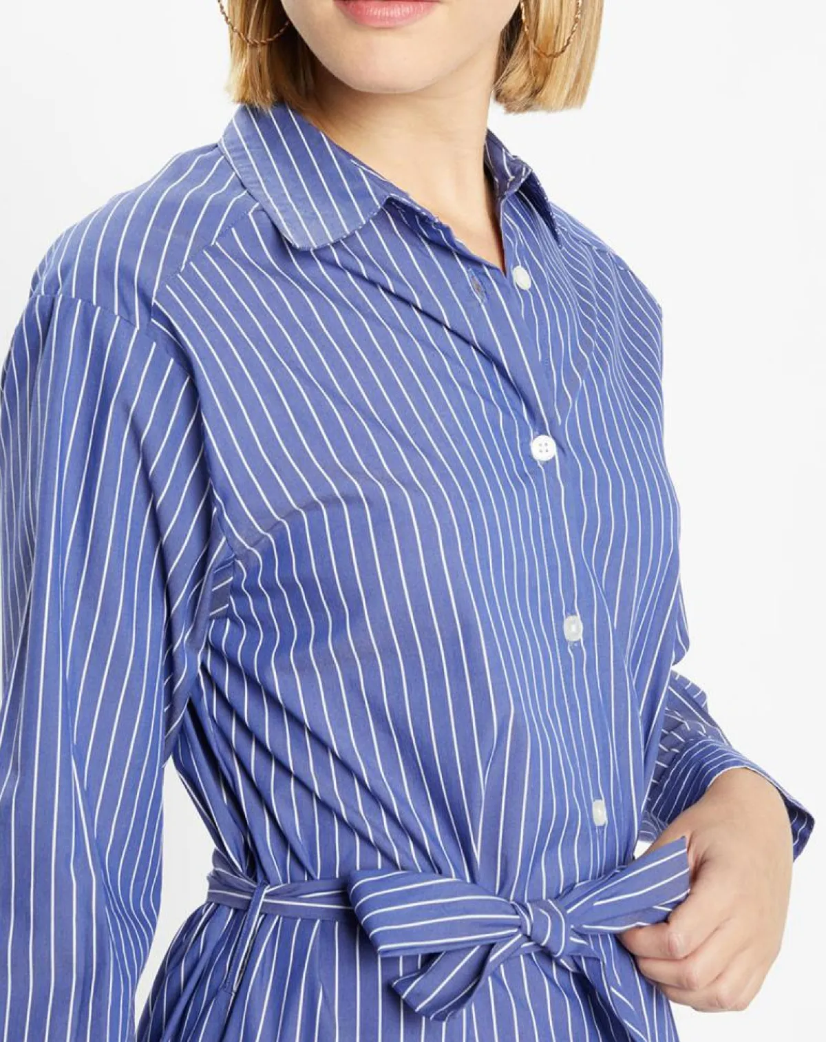 Jodhpur Chemises|Robe Alix rayée blanc/bleu