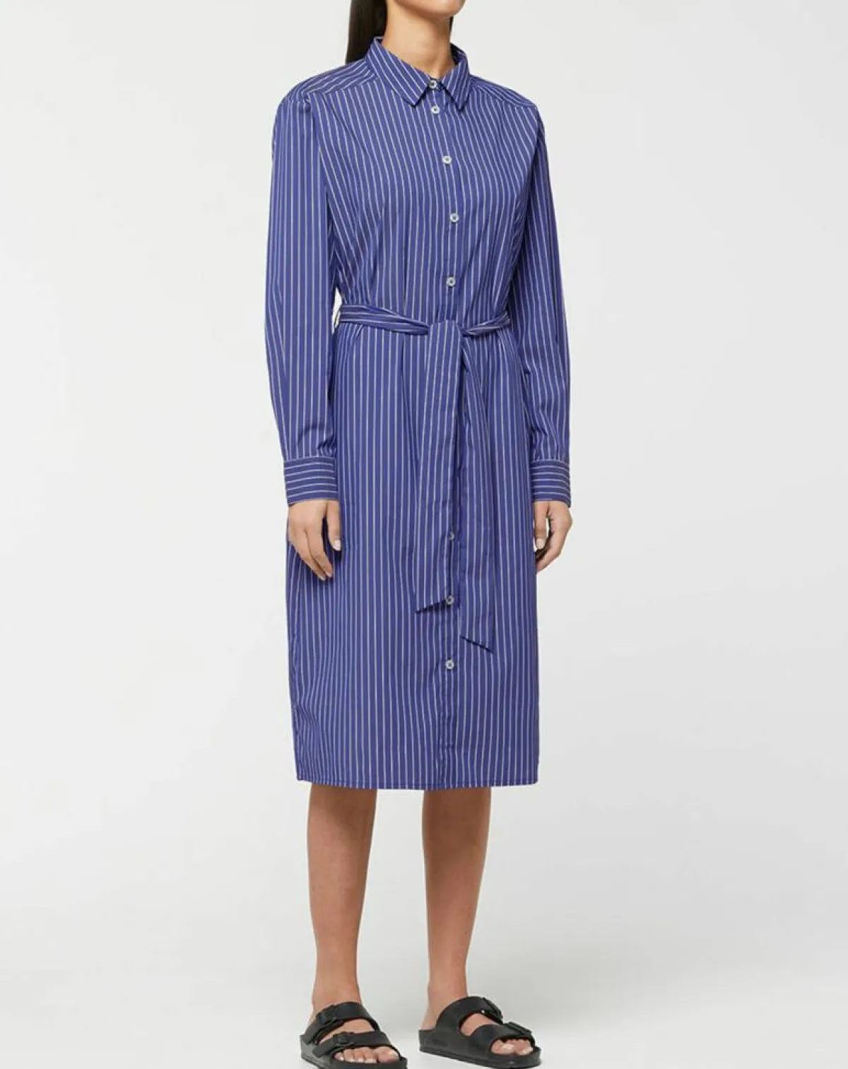 Jodhpur Chemises|Robe Alix rayée blanc/bleu