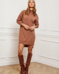 Fleur de cachemire Robes|Robe Anna camel
