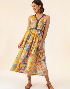 Bleu Blanc Rouge Robes|Robe Capucine bouquet/pois