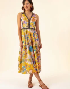 Bleu Blanc Rouge Robes|Robe Capucine bouquet/pois