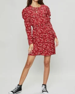 Suncoo Robes|Robe Cennet imprimée rouge