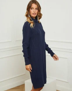 Fleur de cachemire Robes|Robe Charlotte marine
