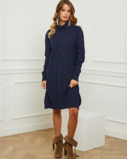 Fleur de cachemire Robes|Robe Charlotte marine