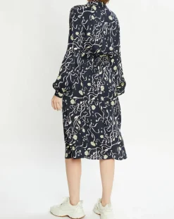 Scotch & Soda Robes|Robe Chemise Cosmos bleu nuit/violet