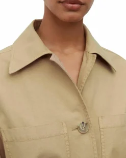 Marc O'Polo Robes|Robe Chemise en Coton & Lin Ceinture beige