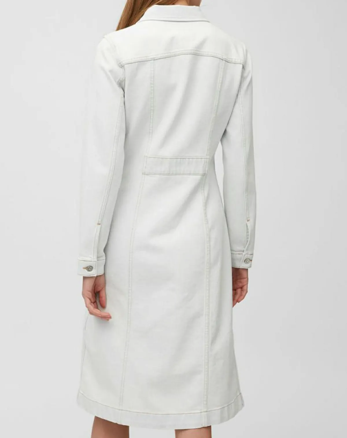 Marc O'Polo Robes|Robe chemise en Jean cintrée bleu clair