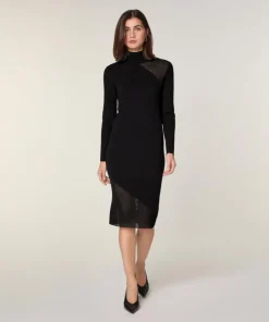 Rodier Robes|Robe Chérie en Laine mélangé noire