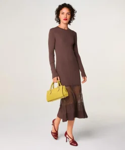 Rodier Robes|Robe Claire-Lise marron écorce