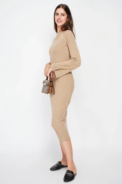 C&Jo Robes|Robe col montant camel