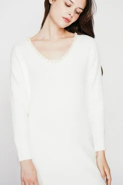 C&Jo Robes|Robe col perle naturel