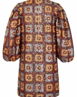 Manoush Robes|Robe courte Crochet Paillette chocolat