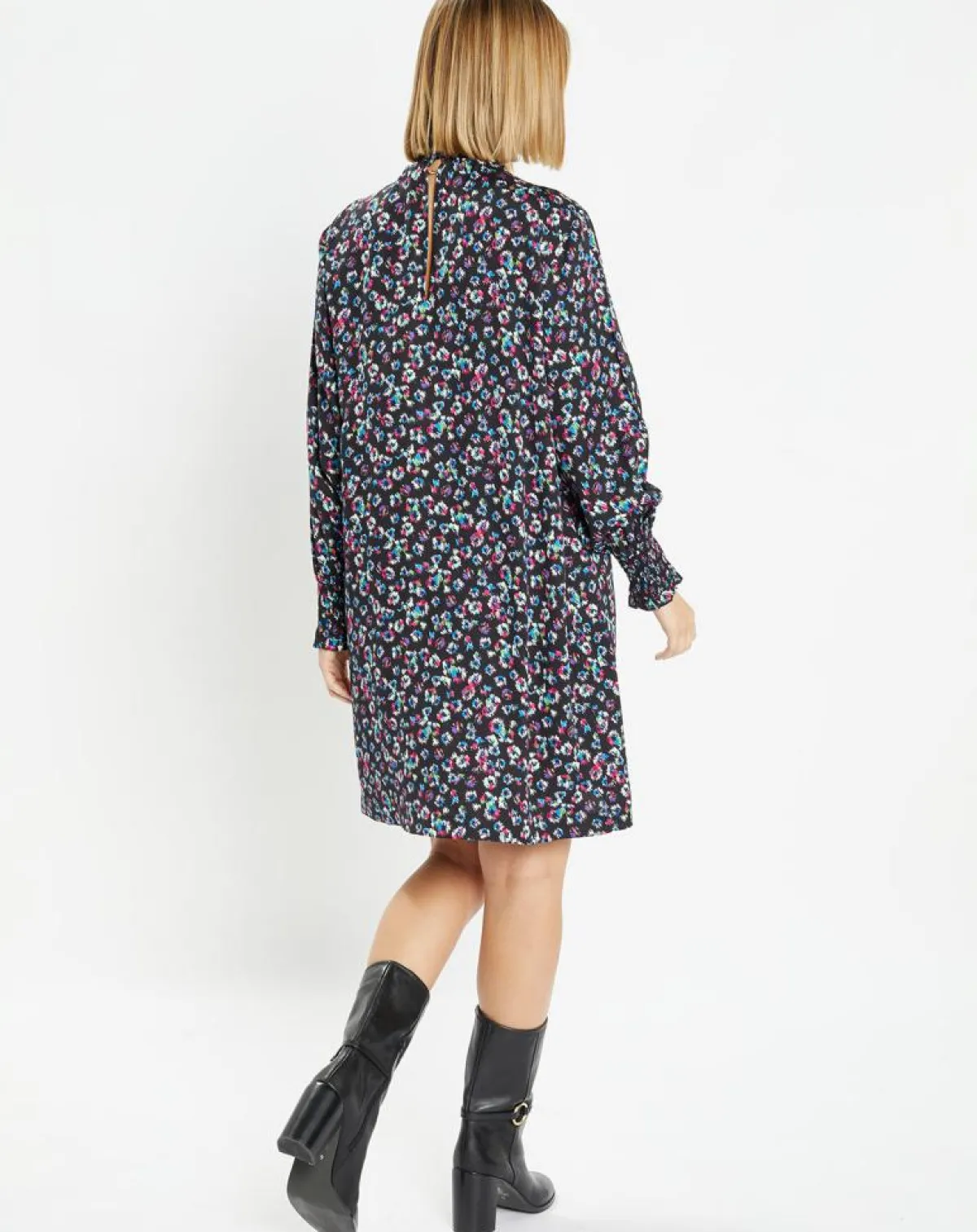 Galeries Lafayette Robes|Robe courte et droite Cannelle imprimé fantaisie multicolore