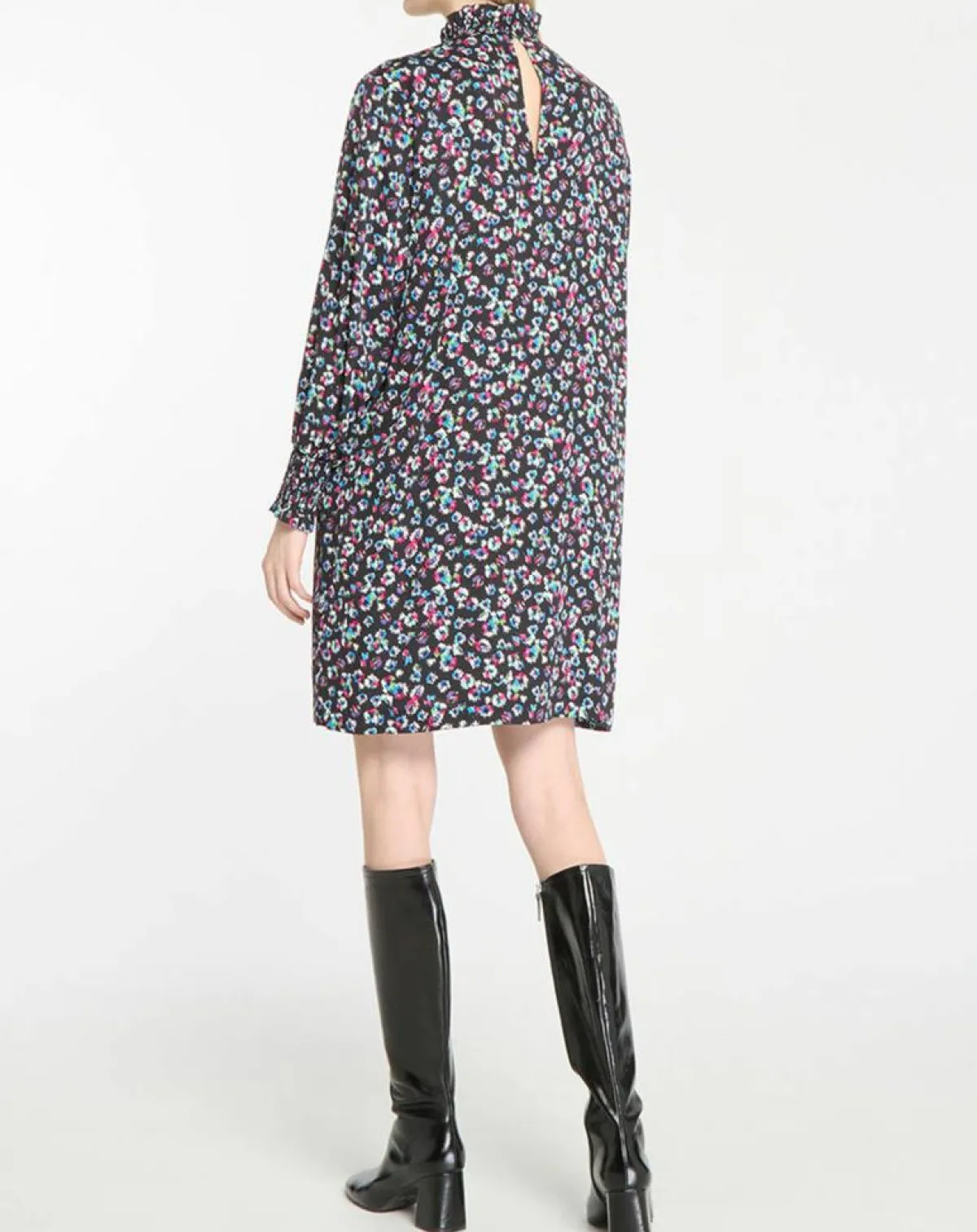 Galeries Lafayette Robes|Robe courte et droite Cannelle imprimé fantaisie multicolore