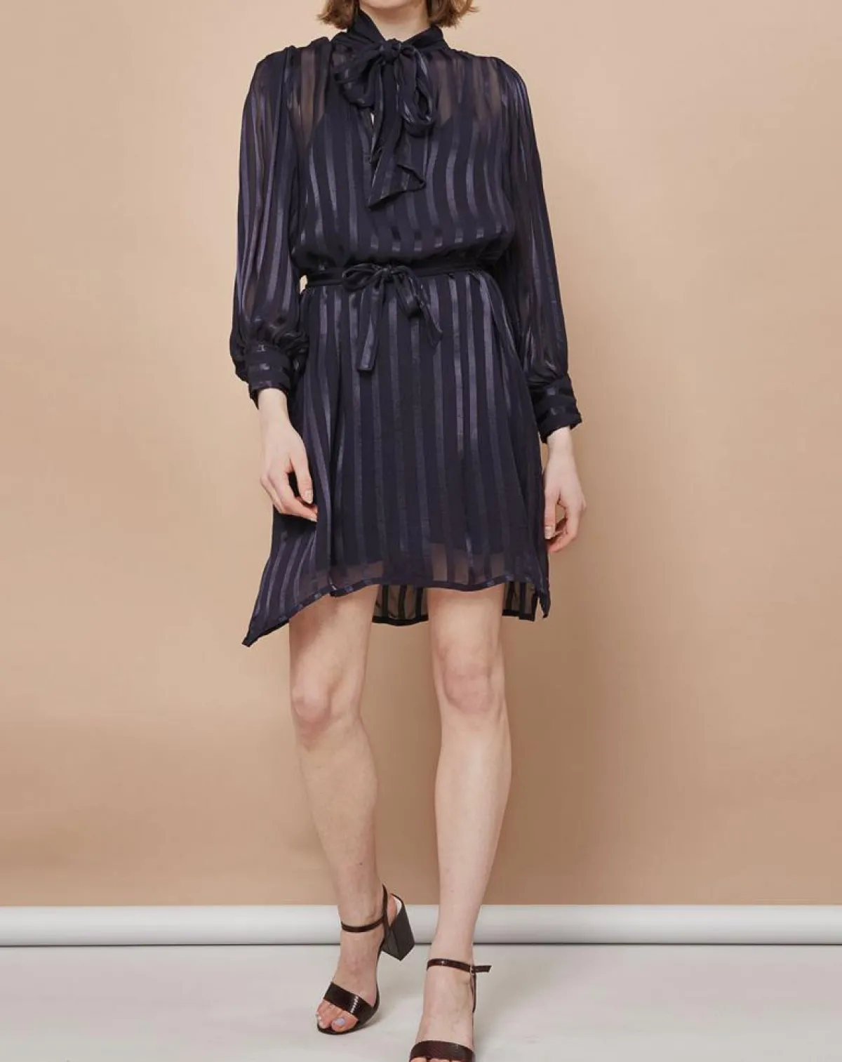 Mare di Latte Robes|Robe courte Olie zébre encre