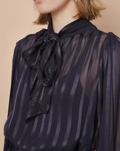 Mare di Latte Robes|Robe courte Olie zébre encre