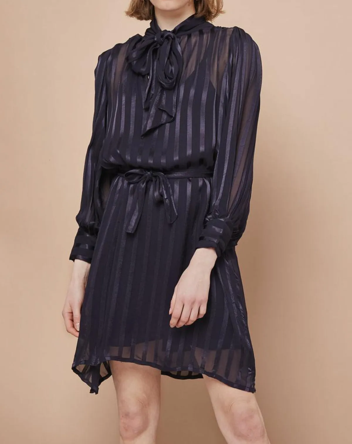 Mare di Latte Robes|Robe courte Olie zébre encre