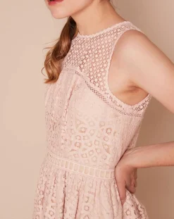 Derhy Robes|Robe Dico patineuse texturée rose