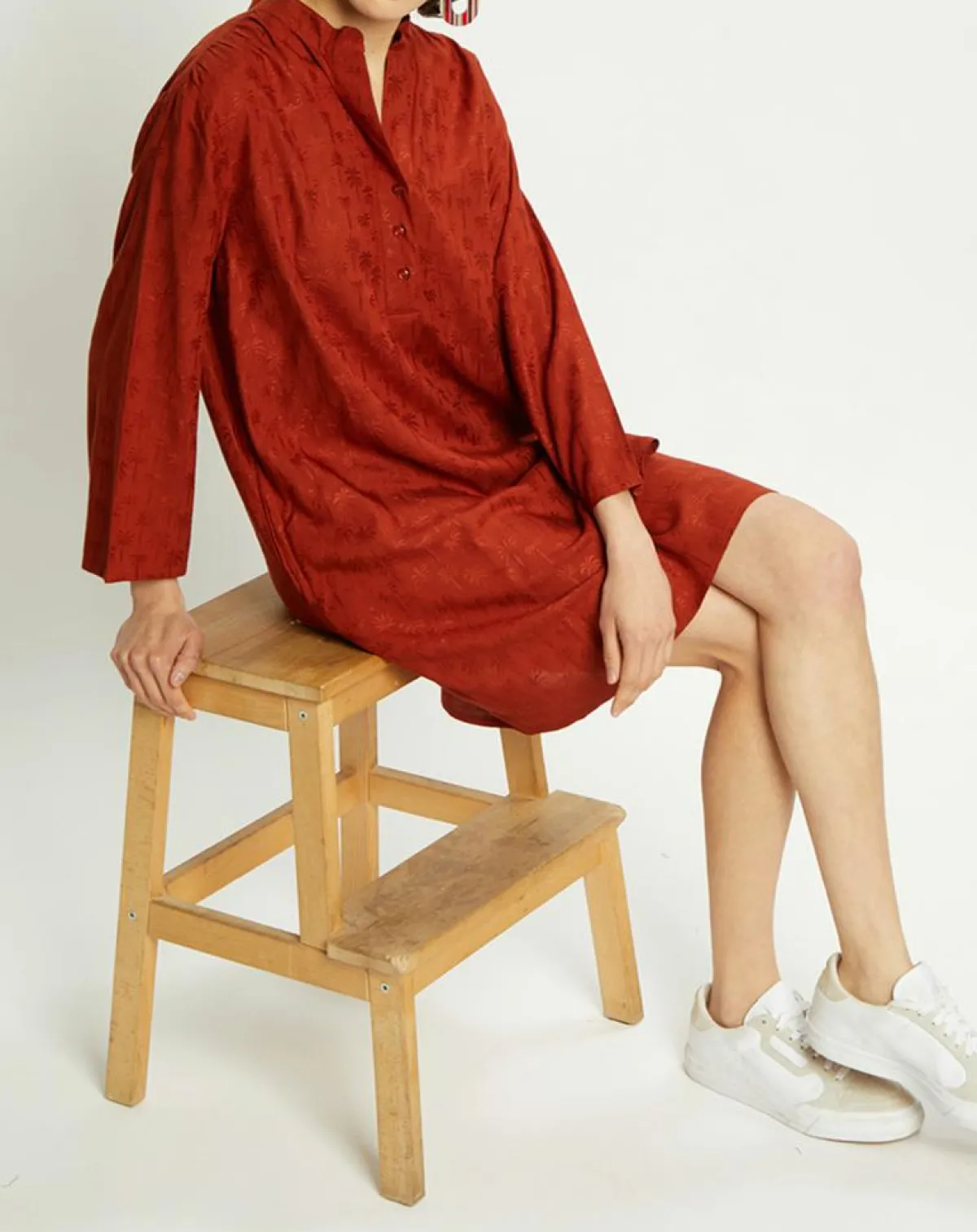 Harris Wilson Robes|Robe Dina imprimée palmiers paprika