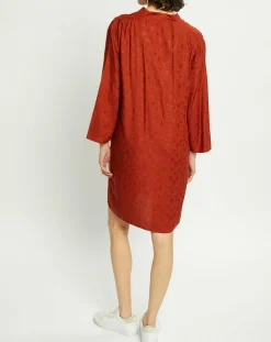 Harris Wilson Robes|Robe Dina imprimée palmiers paprika