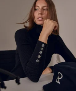 Rodier Robes|Robe Dinah moulante boutons noir