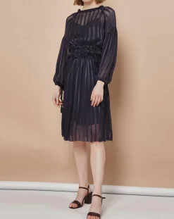 Mare di Latte Robes|Robe Elise zébre encre