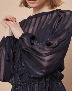 Mare di Latte Robes|Robe Elise zébre encre