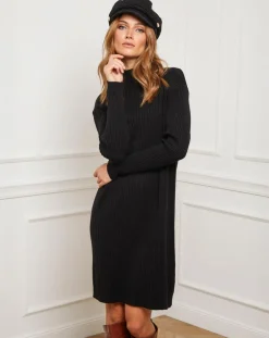 Fleur de cachemire Robes|Robe Emma noire