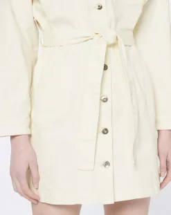 Galeries Lafayette Robes|Robe en Denim Patti écrue