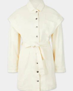 Galeries Lafayette Robes|Robe en Denim Patti écrue