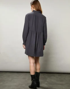 Hartford Robes|Robe en Gaze de Coton Rimba charbon