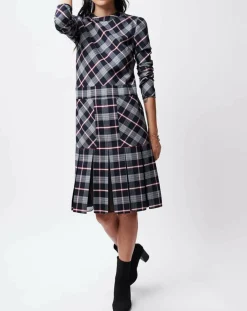 John Galliano Robes|Robe en Laine & Soie Romy marine