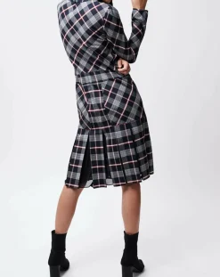 John Galliano Robes|Robe en Laine & Soie Romy marine