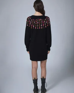 Manoush Robes|Robe en Laine mélangée Claudine noire