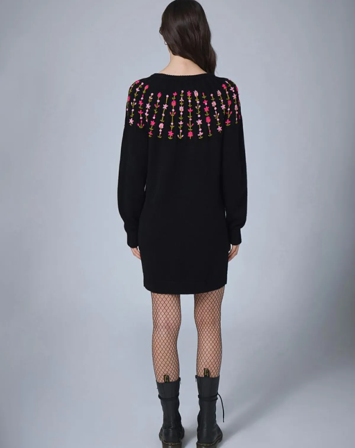 Manoush Robes|Robe en Laine mélangée Claudine noire