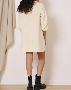 Garance Paris Robes|Robe en Laine mélangée Tiphaine écrue