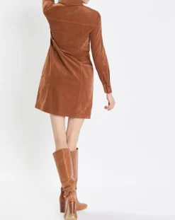 Marc O'Polo Robes|Robe en Velours côtelé marron