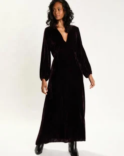 Lauren Vidal Robes|Robe en Velours Solo violette