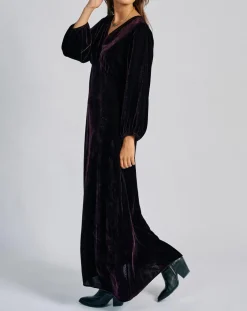 Lauren Vidal Robes|Robe en Velours Solo violette