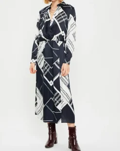 Marc O'Polo Robes|Robe en Viscose & Soie imprimée multicolore