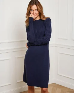 Fleur de cachemire Robes|Robe Eve marine