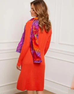 Fleur de cachemire Robes|Robe Eve orange