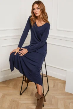 Fleur de cachemire Robes|Robe Evy Marine