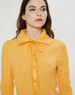 Acne Studios Robes|Robe froissée orange